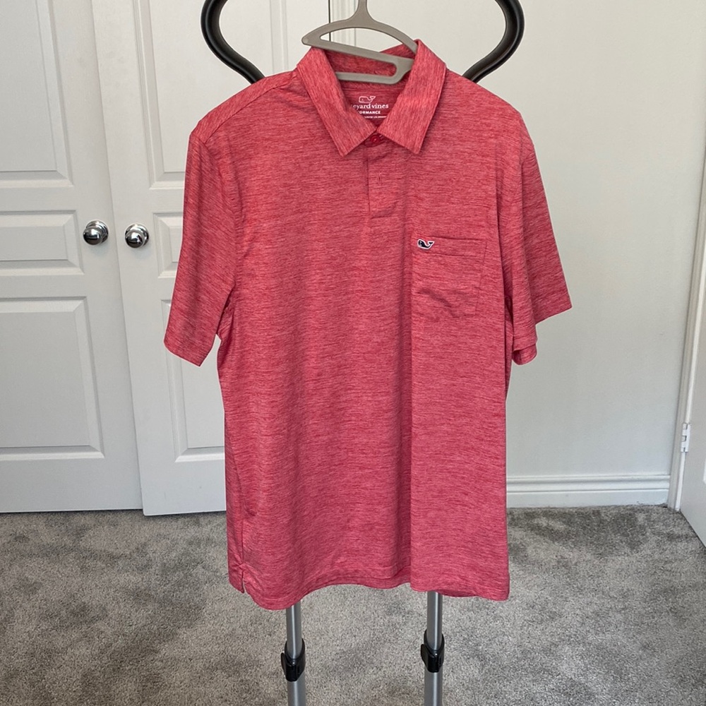 Red Vineyard Vines Performance Polo